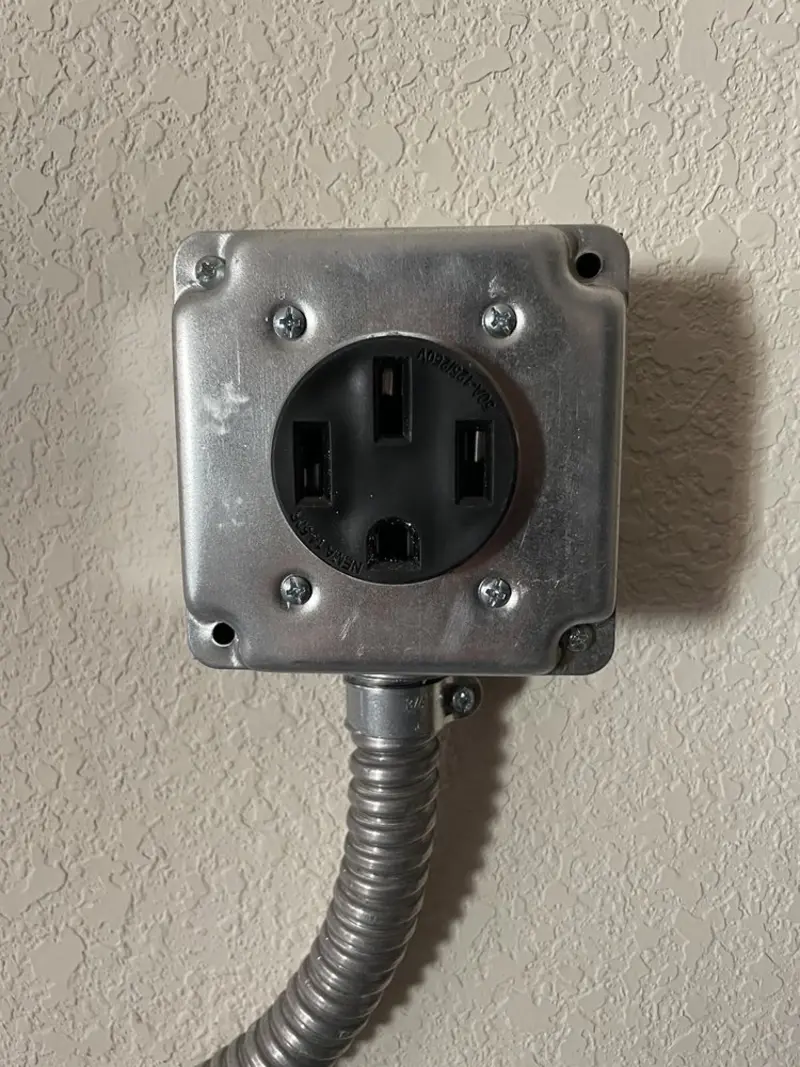 NEMA 14-50 outlet installed for Electrical Panel Upgrade in Floyd